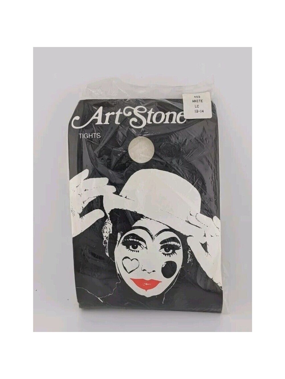 Art Stone White Tights Girls Large 12-14 403 Child LC L Competitor Dance